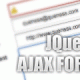 Create a Ajax based Form Submission with jQuery