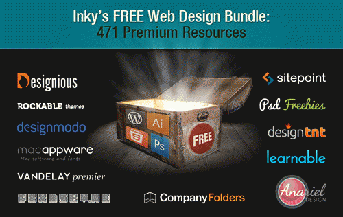 Giveaway: 471 Free Resources And Gift Cards worth $250 from Inky Deals!
