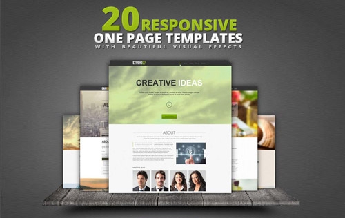 Best Deal: 20 One-Page Responsive Templates with Parallax Effect - only $19!