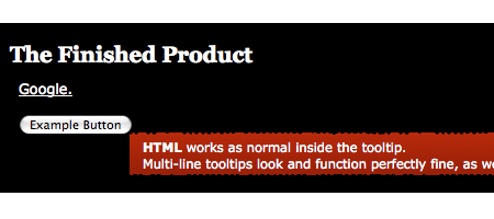 jQuery CSS Tooltips