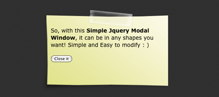Custom jQuery Modal Window Tutorial