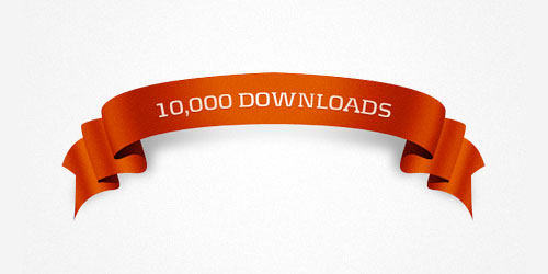 10k downloads ribbon
