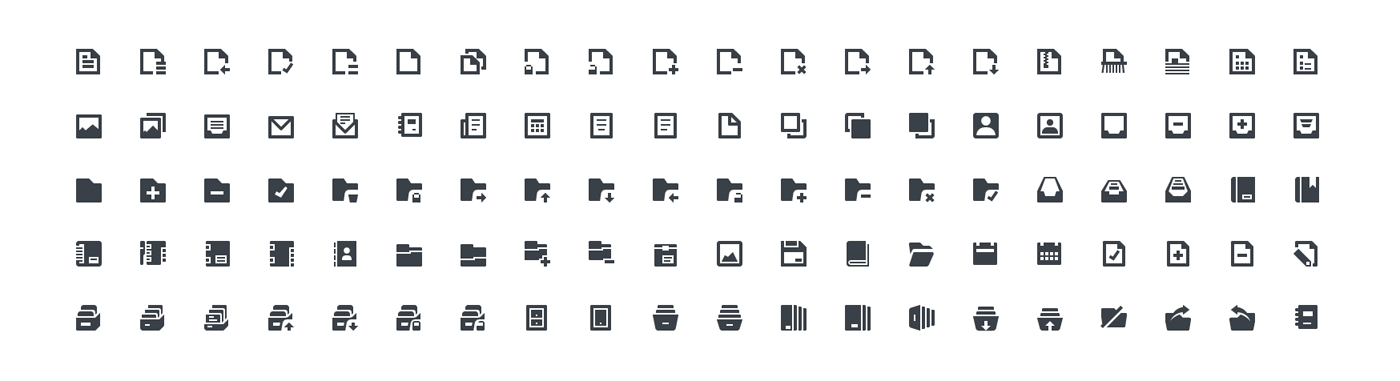 Squid Ink Mini Icon - Files & Folders