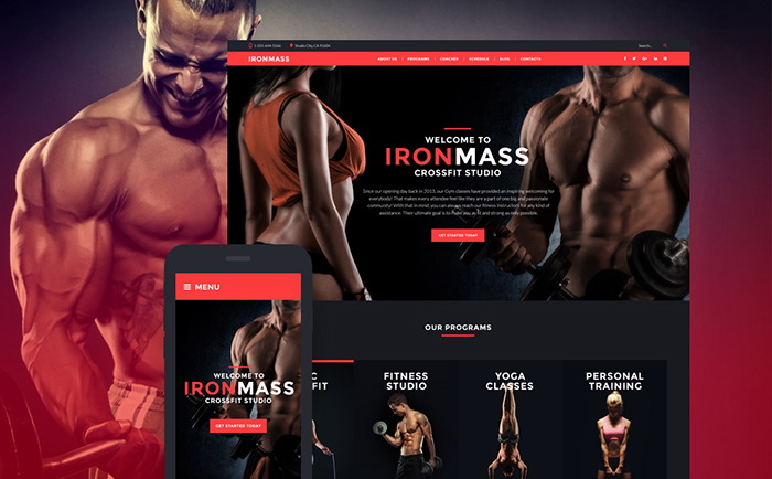 Gym Fitness Responsive Website Template    