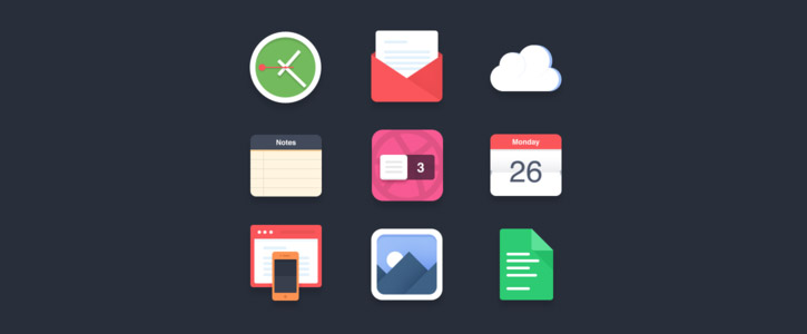 Flat Icons by Pierre Borodin