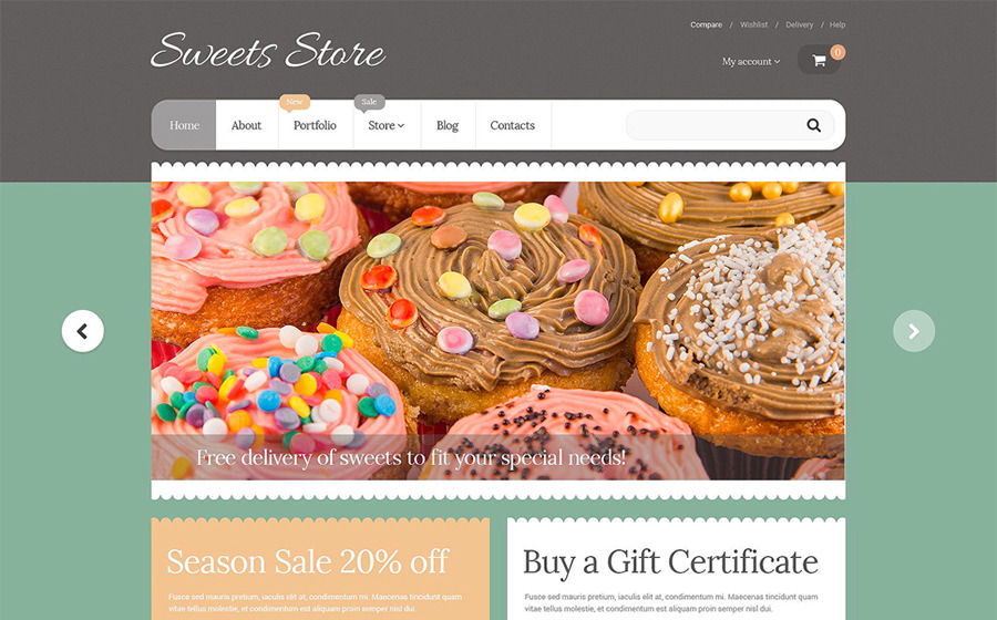 Sweet Shop WooCommerce Theme    