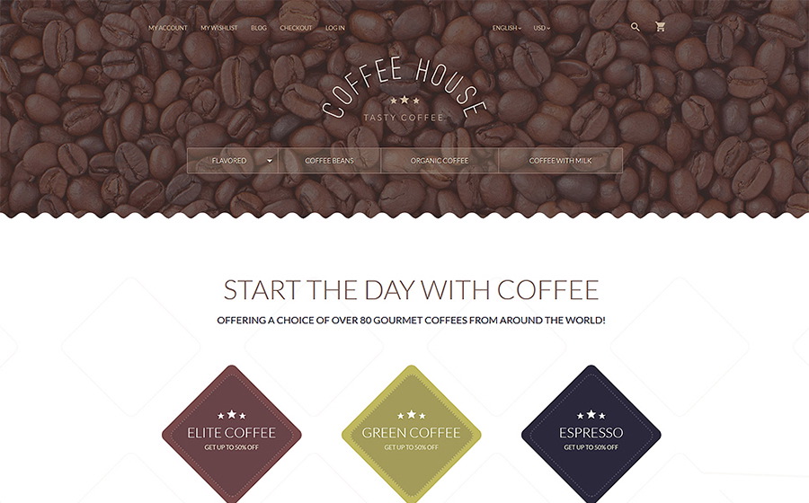 Coffee Shop Magento Theme    