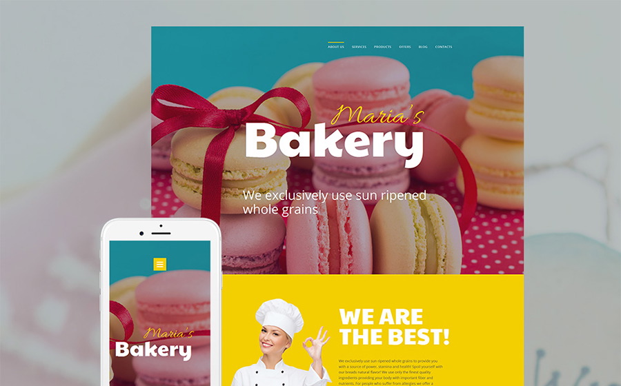 Bakery Responsive Moto CMS 3 Template