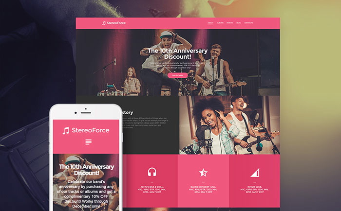 Musicians WordPress Theme    