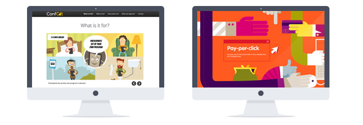 illustration in web design